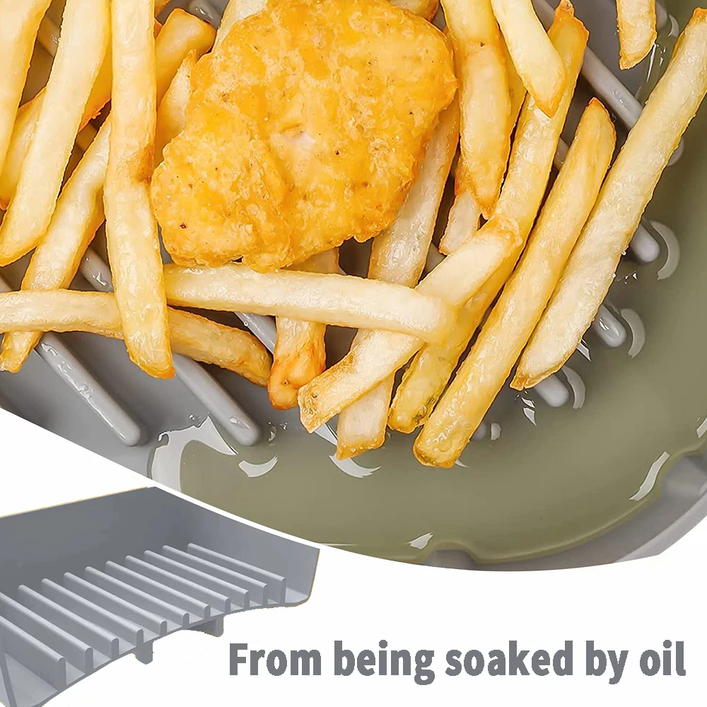 Heat Resistance Air Fryers Oven Baking Tray Square Silicone Air Fryer