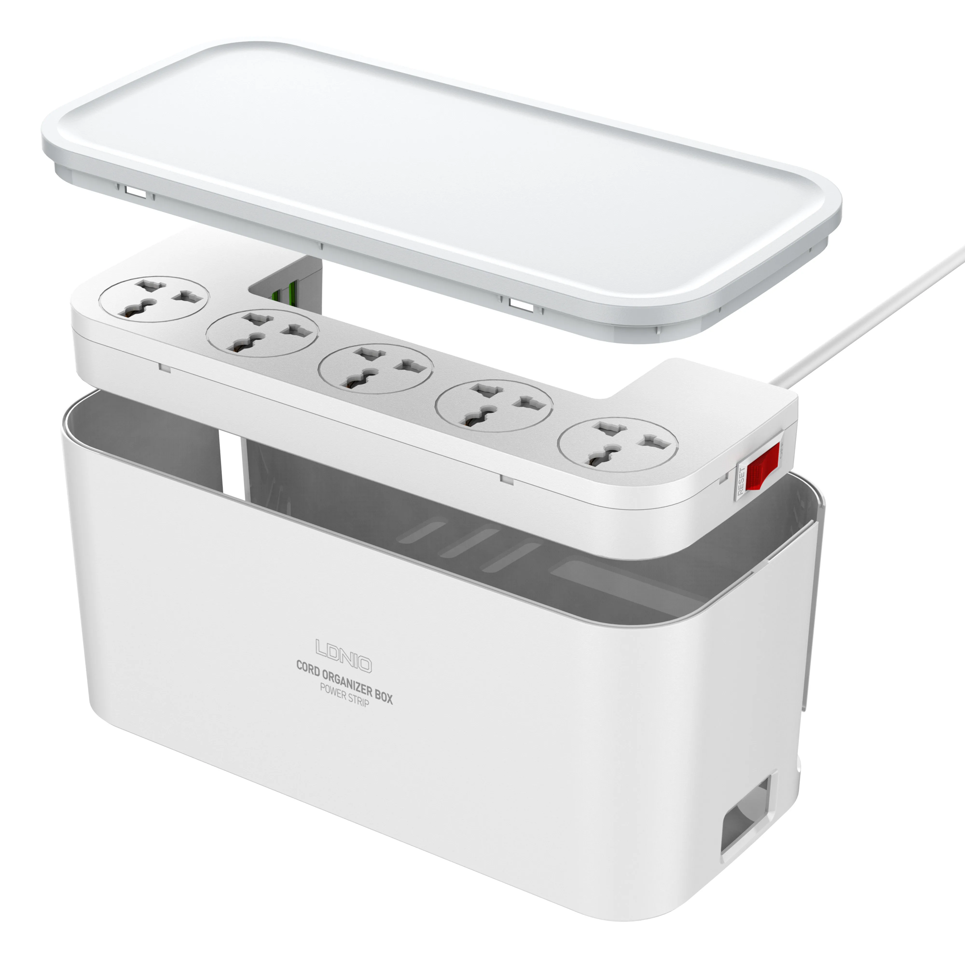 Универсальный блок питания LDNIO SC5309 с 5 розетками и 3 USB-портами