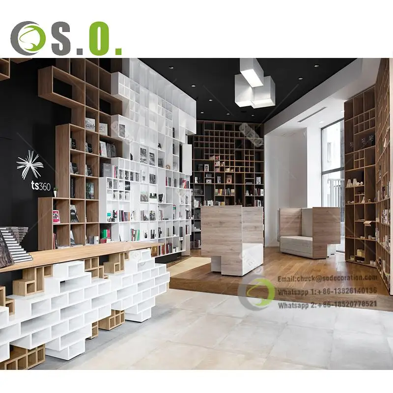 Bancone Interior Design per libreria espositore per negozio di