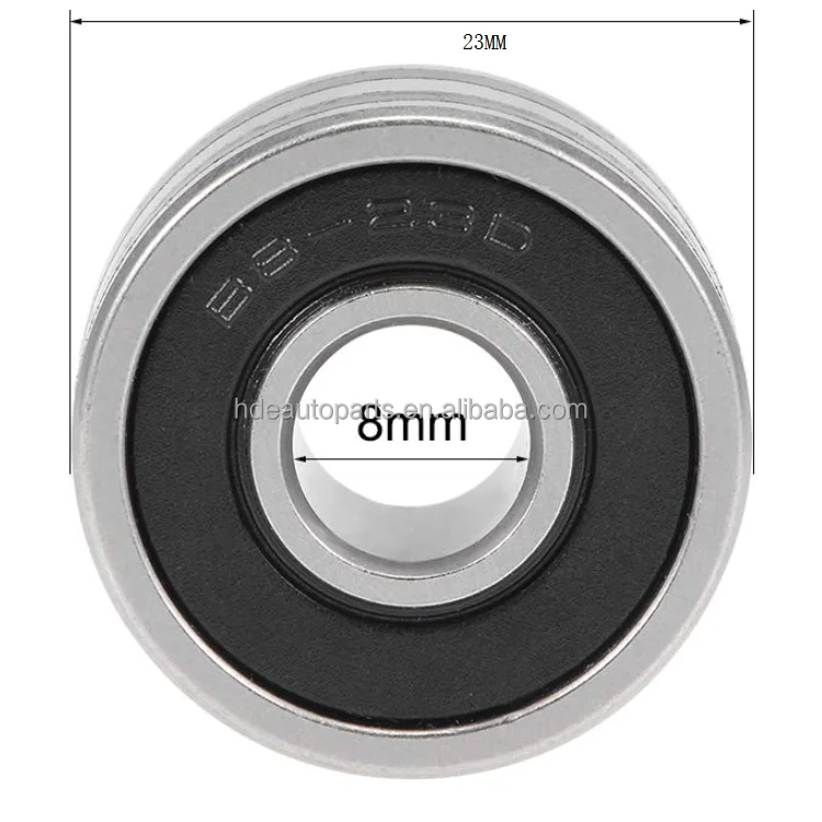 2 Rodamientos De Bolas B8-23D (8x23x4 Mm) - Doble Sello, Acero Cromado, Precisión P0 (ABEC1)