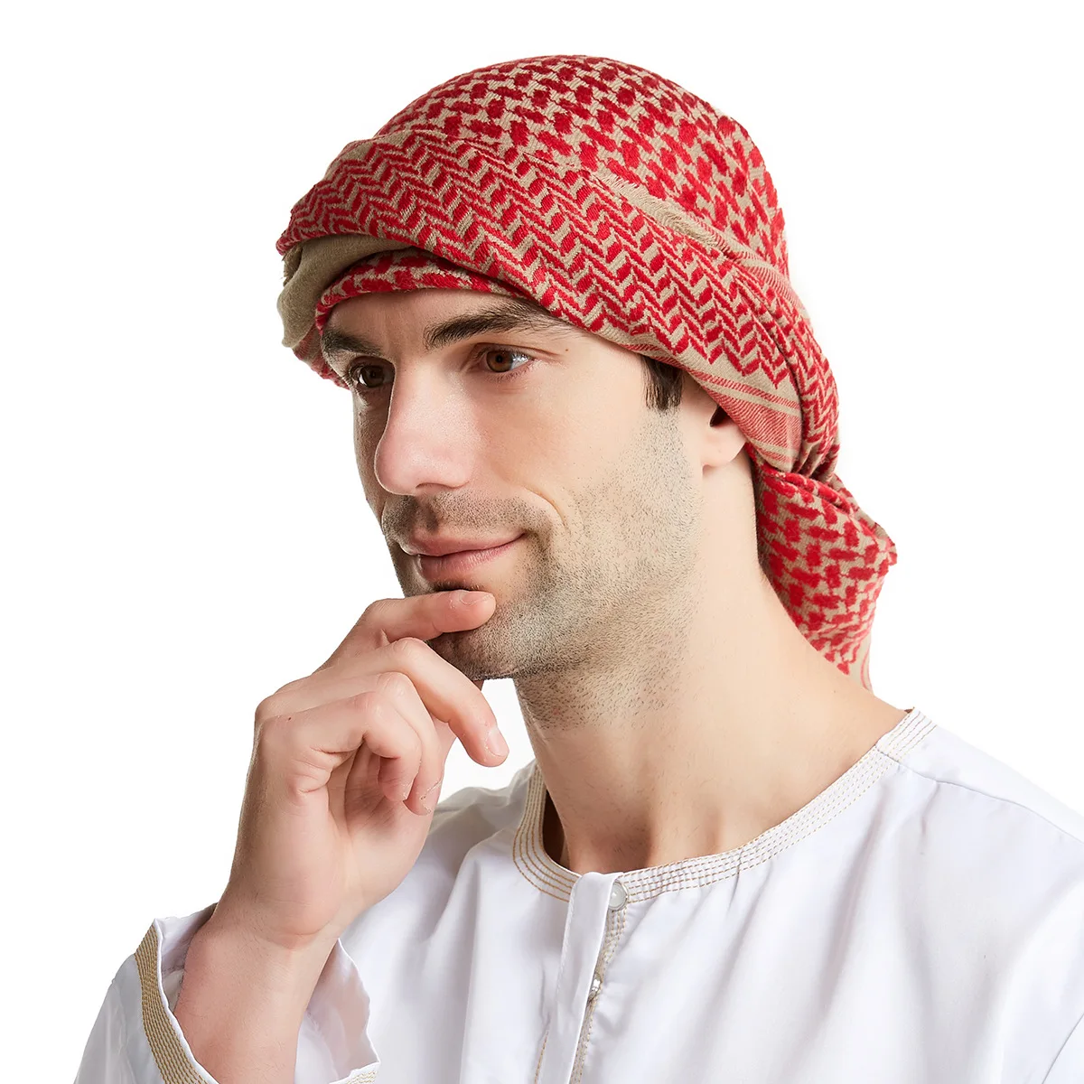 Wholesale Men Arab Kafiya Keffiyeh Turban Thick Muslim Hijab