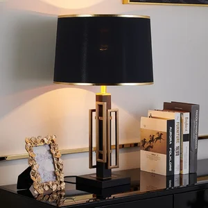 American Metal Bed Side Reading Table Light Hotel Bedside Vintage Table Lamps for Living Room