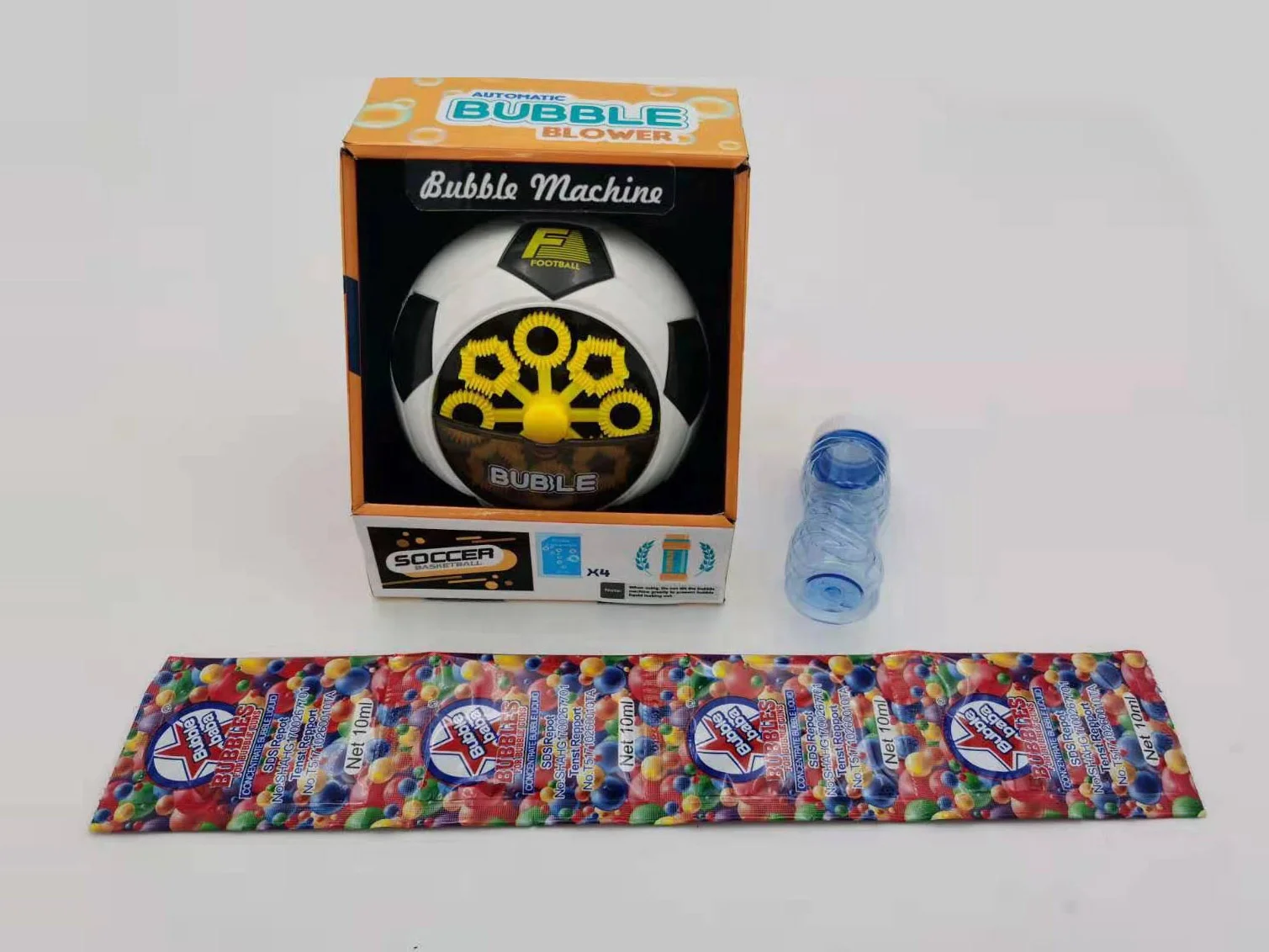 Máquina De Burbujas Con Forma De Balón De Fútbol Con Luz, Música Y 2 Botes De Líquido, Juguete Exterior Para Niños Y Regalo De Cumpleaños A Partir De 3 Años