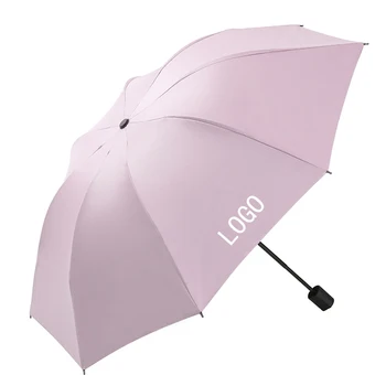 Custom Promo Mini Capsule 50% Fold Umbrella Vinyl 8-Bone Umbrella Sunshade