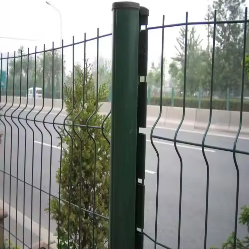 Custom Curved V Bending Wire Mesh for Outdoor Garden Security Durable 3D Welded Peach Post Fence power station fence