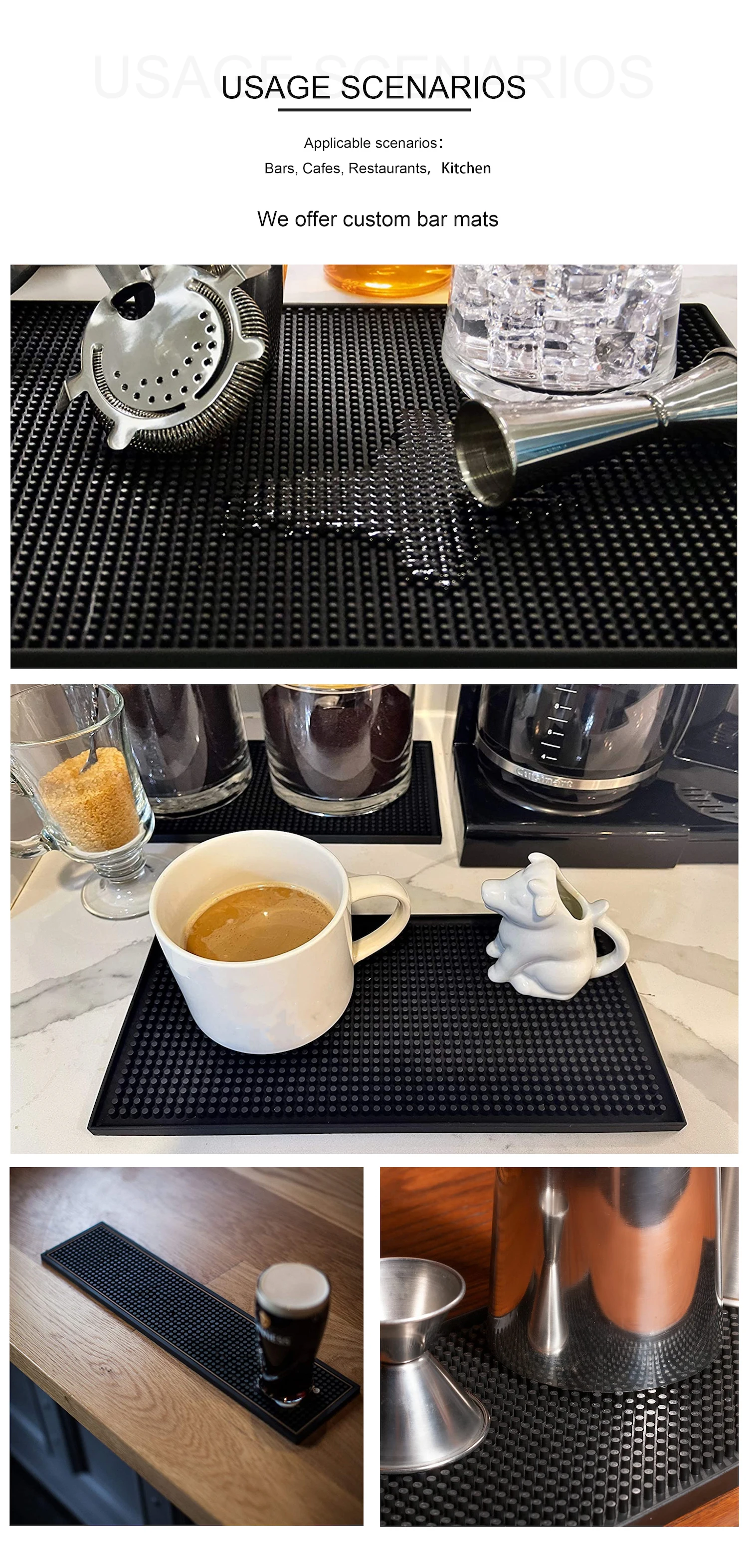 Soft Pvc Bar Mat With Logo For Beer & Drink Branded Pvc Bar Service Mat