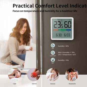 LCD Digital Hygrothermograph Indoor Thermometer Hygrometer Home Bedroom  Baby Room Environment Monitor Temperature Humidity Meter