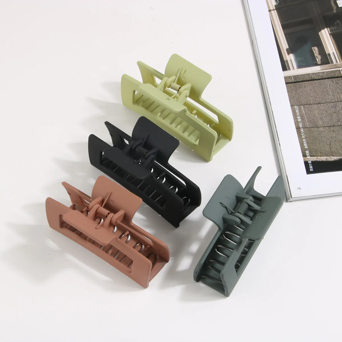 10.5cm Hair Claws Plastic Square Hair Clip Matte Candy High Quality