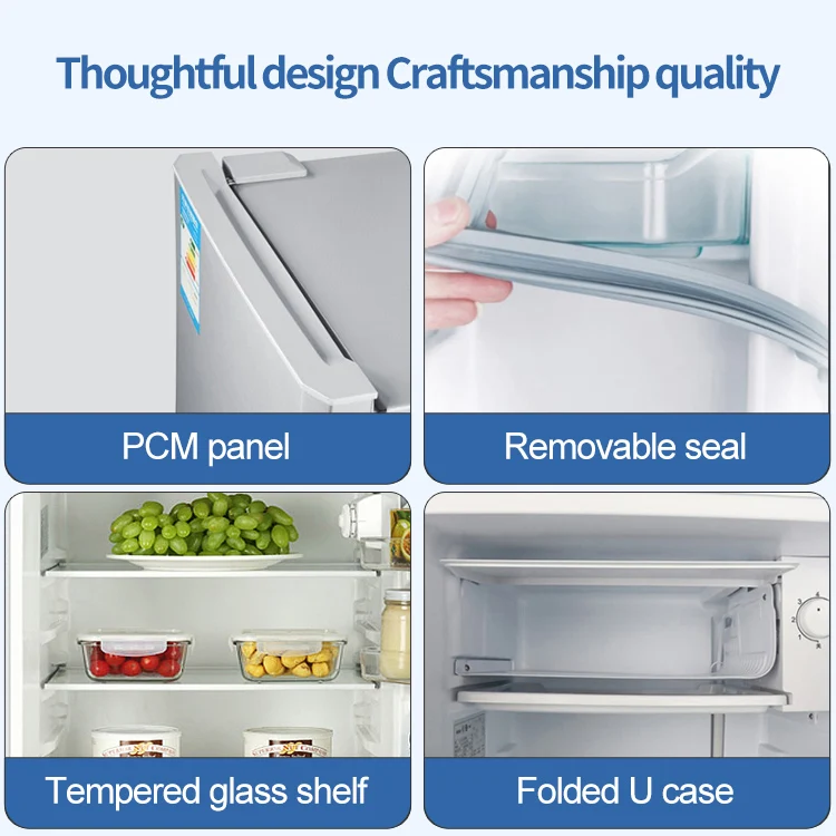 Hot Selling Double Door Smart Fridges Upright Refrigerator 140 Litre