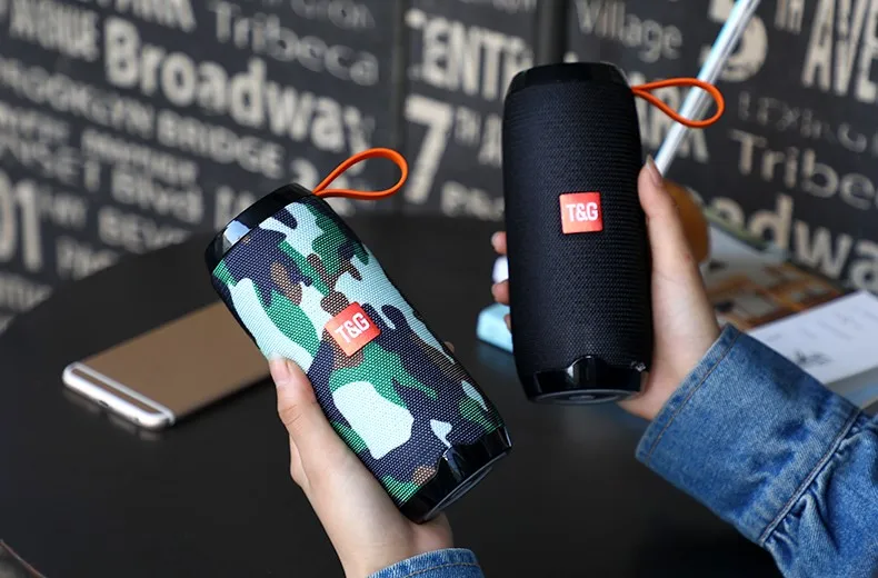 T&G wireless portable fabric speaker bluetooth with subwoofer & waterproof - ANKUX.COM