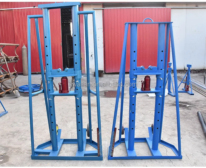 5T 10T 15T heavy load hydraulic cable drum jack stand for cable laying