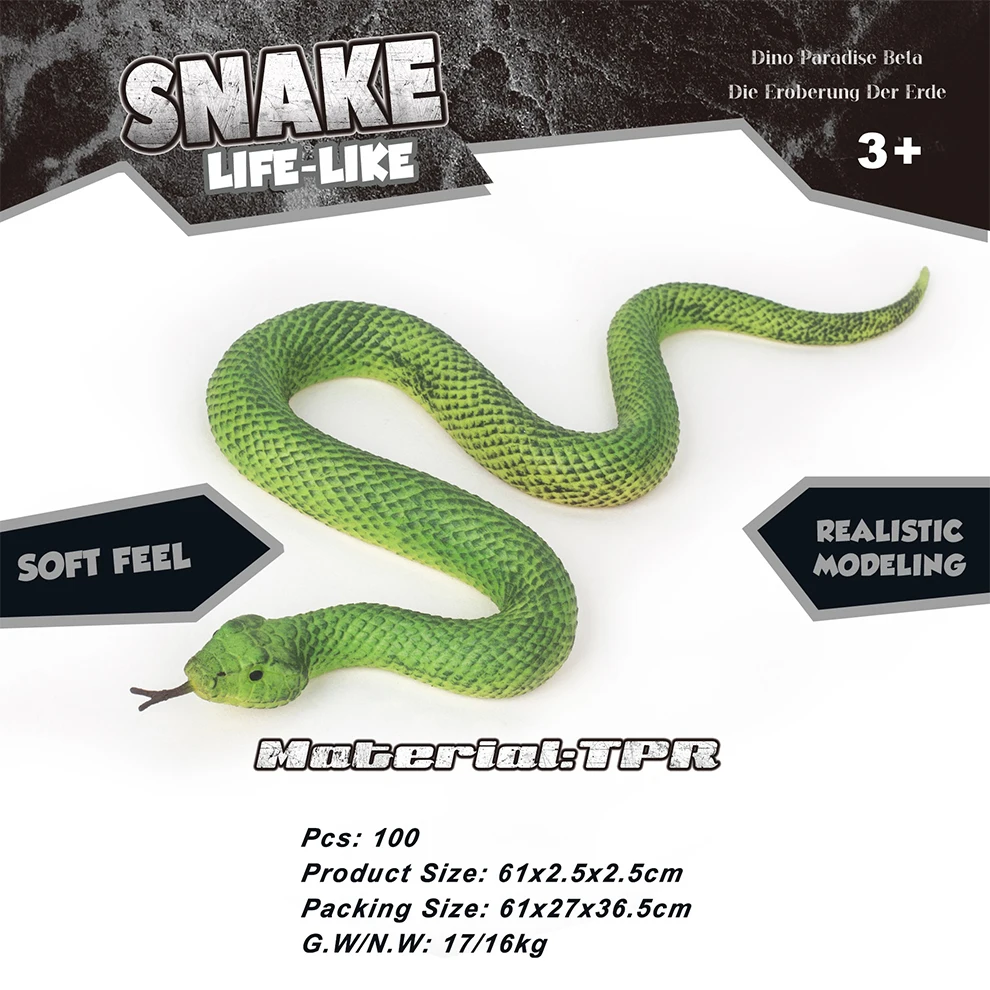 Wild Reptile Series 3D Plastic Lifelike Many-banded Krait Model TPR  Realistic Snake Toy for Wholesale