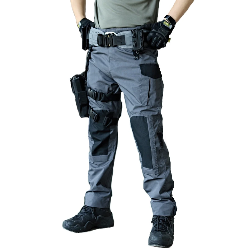 Men's XL Tactical Cargo Pants with Knee Pads Nylon Camo Trousers for Paintball Vintage Decoration Work Outdoor Hiking