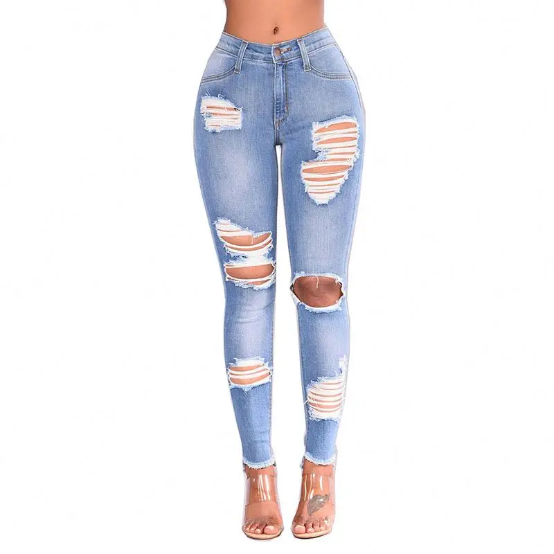 Baru Stock Kurus High Waist Ripped 