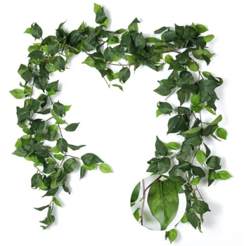 Artificial Vines Ivy Garland Green Leaves Ivy Garland Hanging Plants Decor  Vines for Home Wall Garden Table Wedding Room Decor