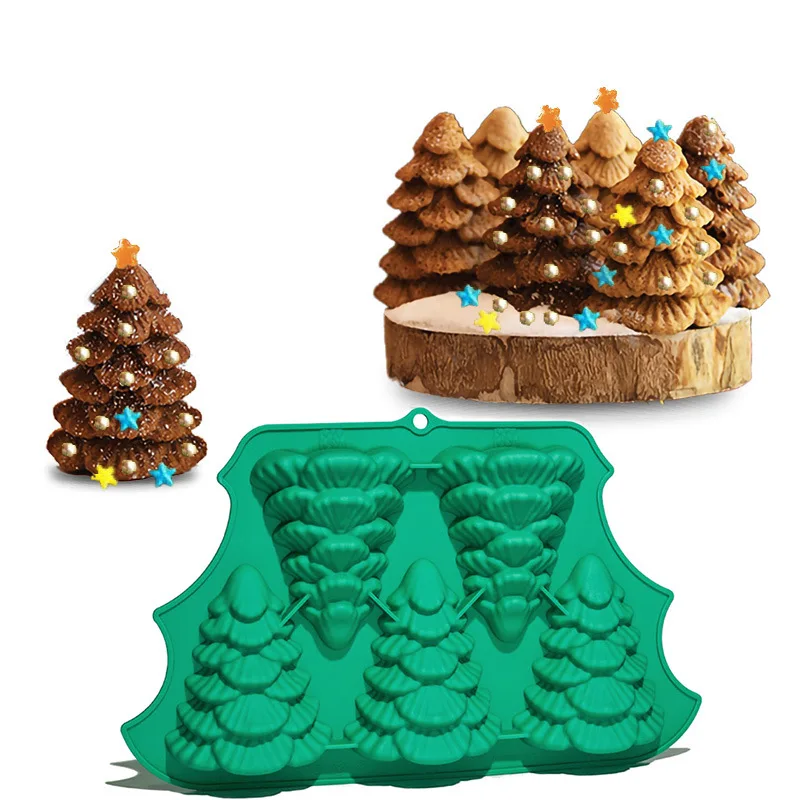 Christmas Tree Cake Pan 3D Silicone Christmas Baking Mold for Holiday  Parties 