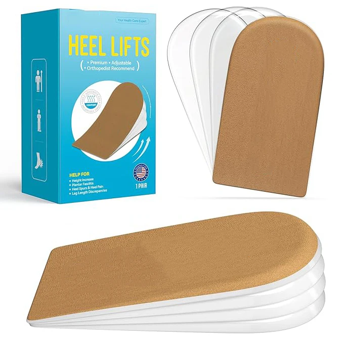 Women's 4-Layer Gel Shoe Lifts Adjustable Orthopedic Inserts