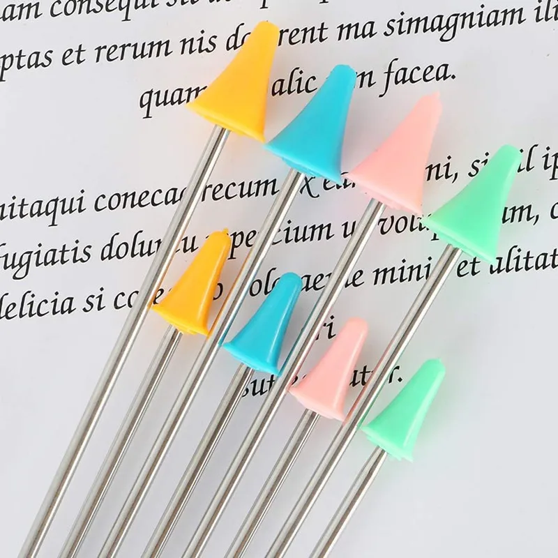 Hapivida 100Pcs Needle Protectors, Silicone Colorful Knit Knitting Needles  Point Protectors Knitting Tip Stoppers for Knitting Craft Quilting DIY Art