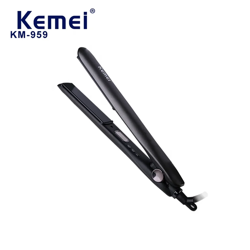 Rapid Heating Hair Straightener Kemei Km-959 with Temperature Adjustment Feature