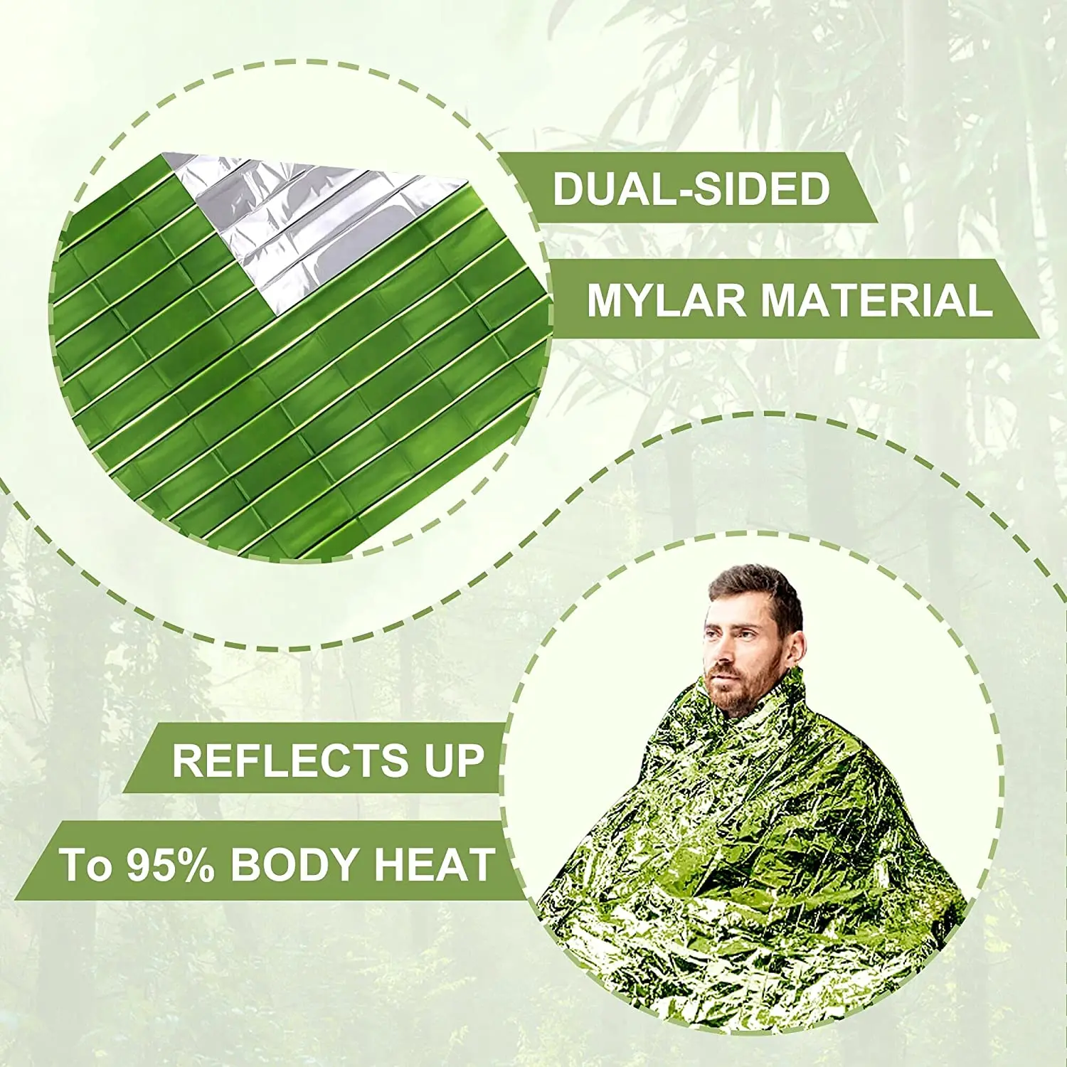 Outdoor Mylar Emergency Blankets 4 Pack Of Extra Large Thermal Foil