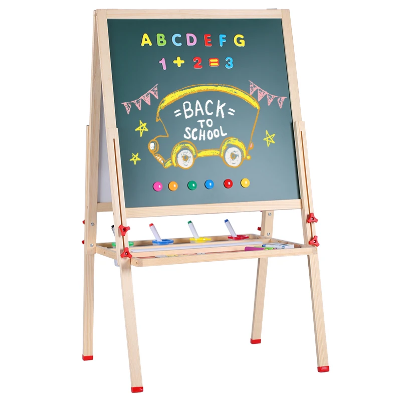 Bview Art Clearance Sale Super Low Price Wood Kid Easel Adjustable Height Tripod Stand Art Easel for Painting Classroom