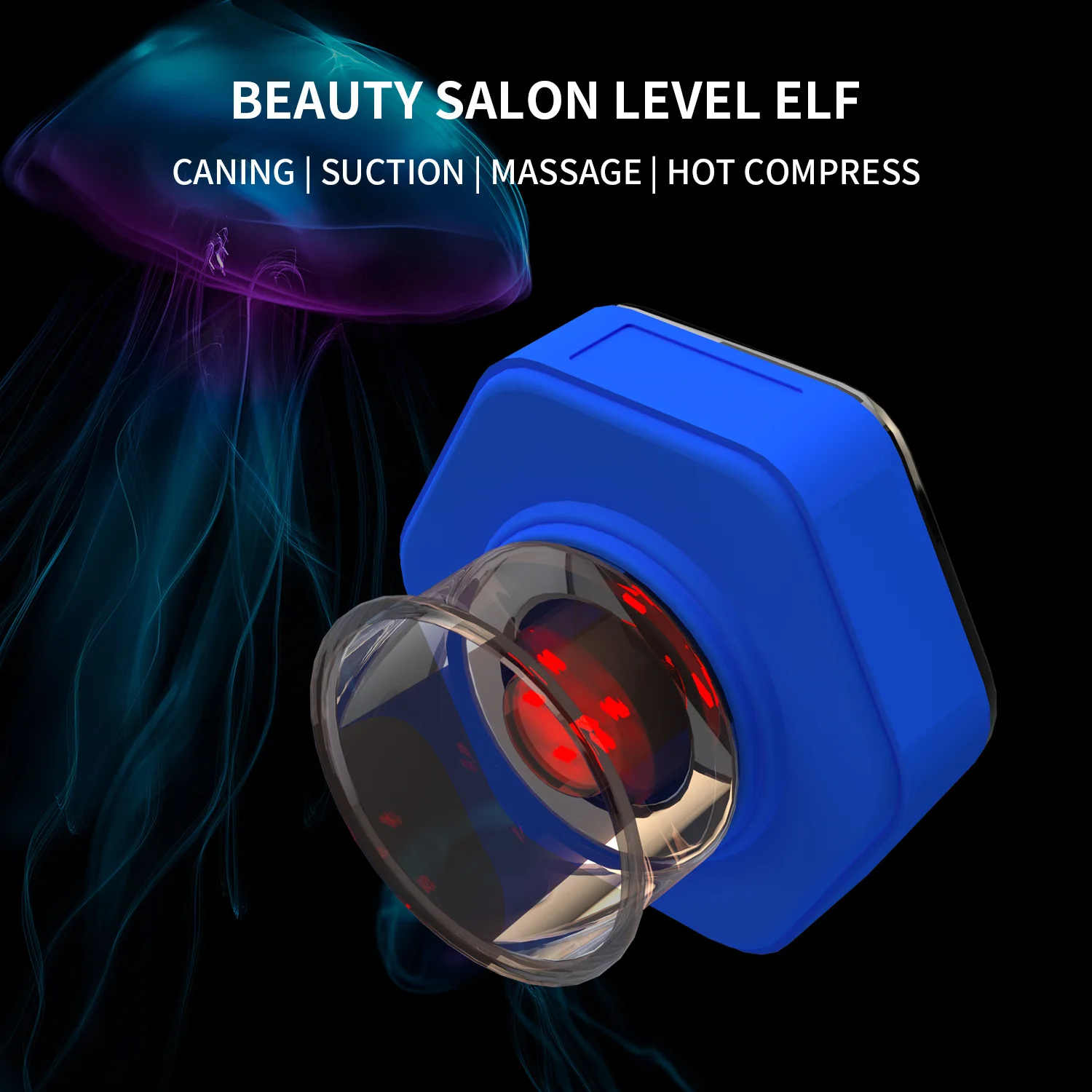 Hot Selling Portable Remote Control Guasha Vacuum Cupping Set Red Light