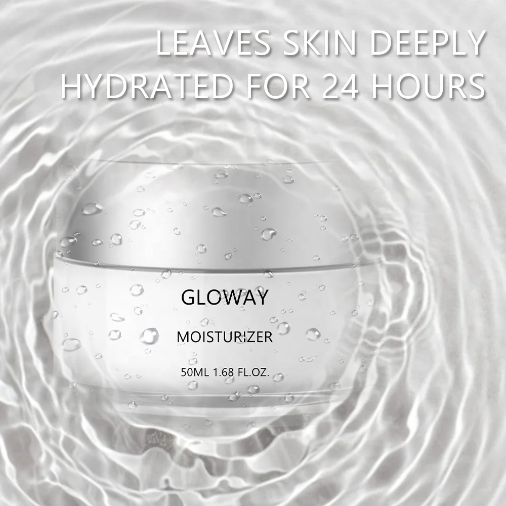 50ml Basic Gentle Formula Deep Moisturization Long-Lasting Hydration Glass Jar Face Cream Facial Moisturizer for Most Skin Types