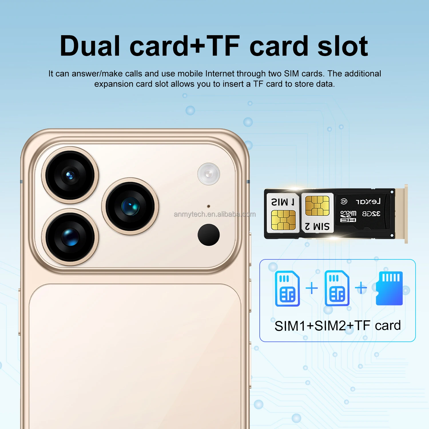 I 17 Pro Max 5G LTE CDMA Dual SIM Card Octa Core 16GB 1TB 8000mAh HD OLED 90Hz Fast 7.3