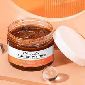 Private Label Oem Custom Logo Moisturizing Rejuvenated Papaya Milk Brown Sugar Body Scrub