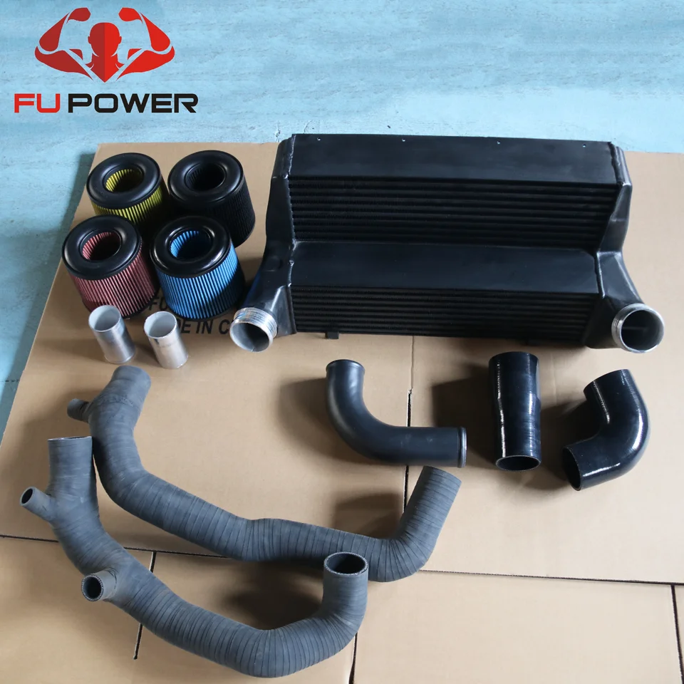 Aluminum Race Intercooler Exhaust Downpipe+intercooler+air Intake Kit