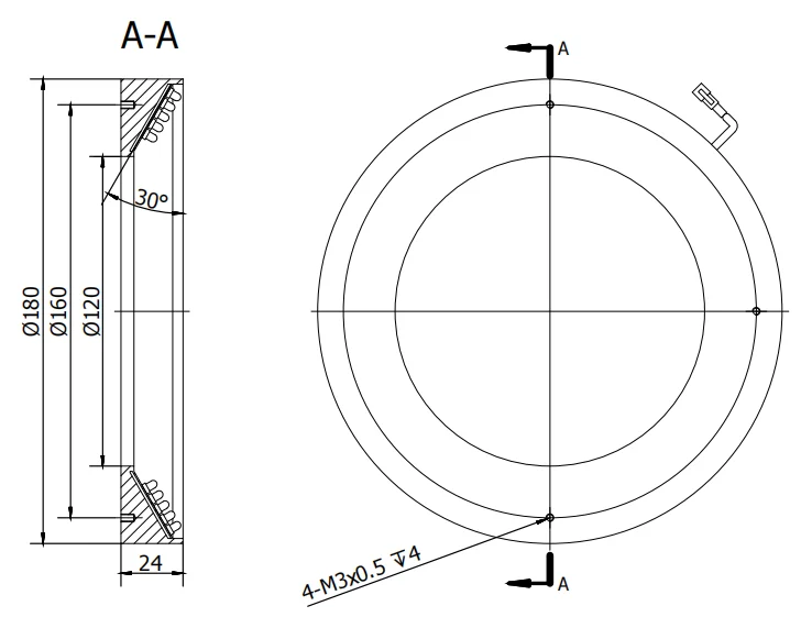 product angle 45  24v 7045mm led machine vision ring light of various wavelength and colors-6