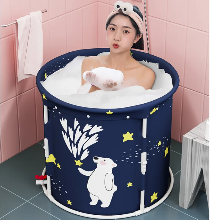 Portable Bathtub for Adults Freestanding Bathtub Spa for Shower Stall  Foldable Soaking Bathing Tub for Hot Bath Ice Bath