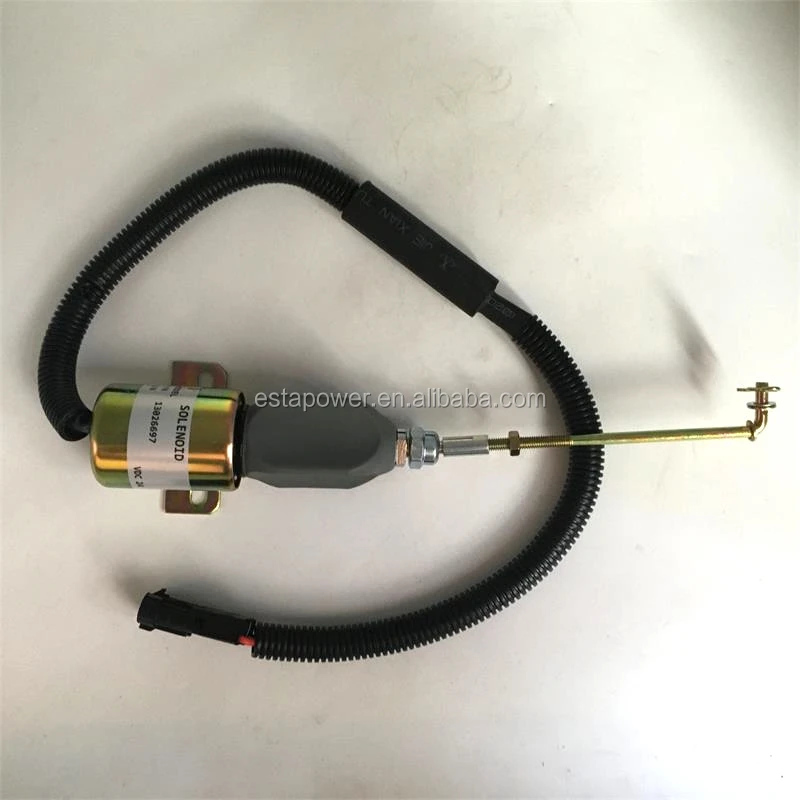 Diesel Stop Solenoid for Engine Parts 13026795 12V Shutdown Solenoid 13026697 24V for TD226B