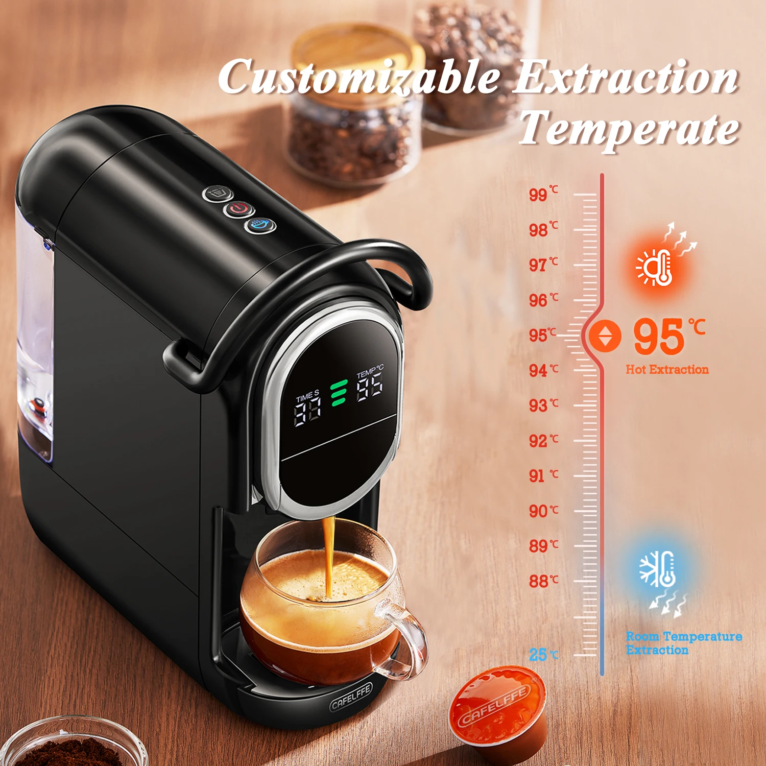 Cafelffe コーヒーメーカー 4 In 1 カプセル式 CAFELFFE 4-in-1 Coffee Machine - High Quality & Versatile