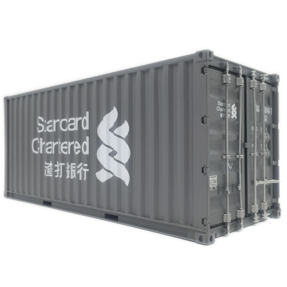 30cm 1:20 Standard Chartered Bank Gray 20GP Custom container scale model O.A.S ship model