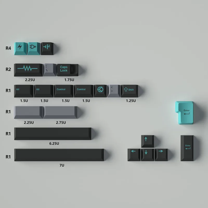 GMK Electric Keycaps - Durable PBT Dye-Sublimated Keycaps