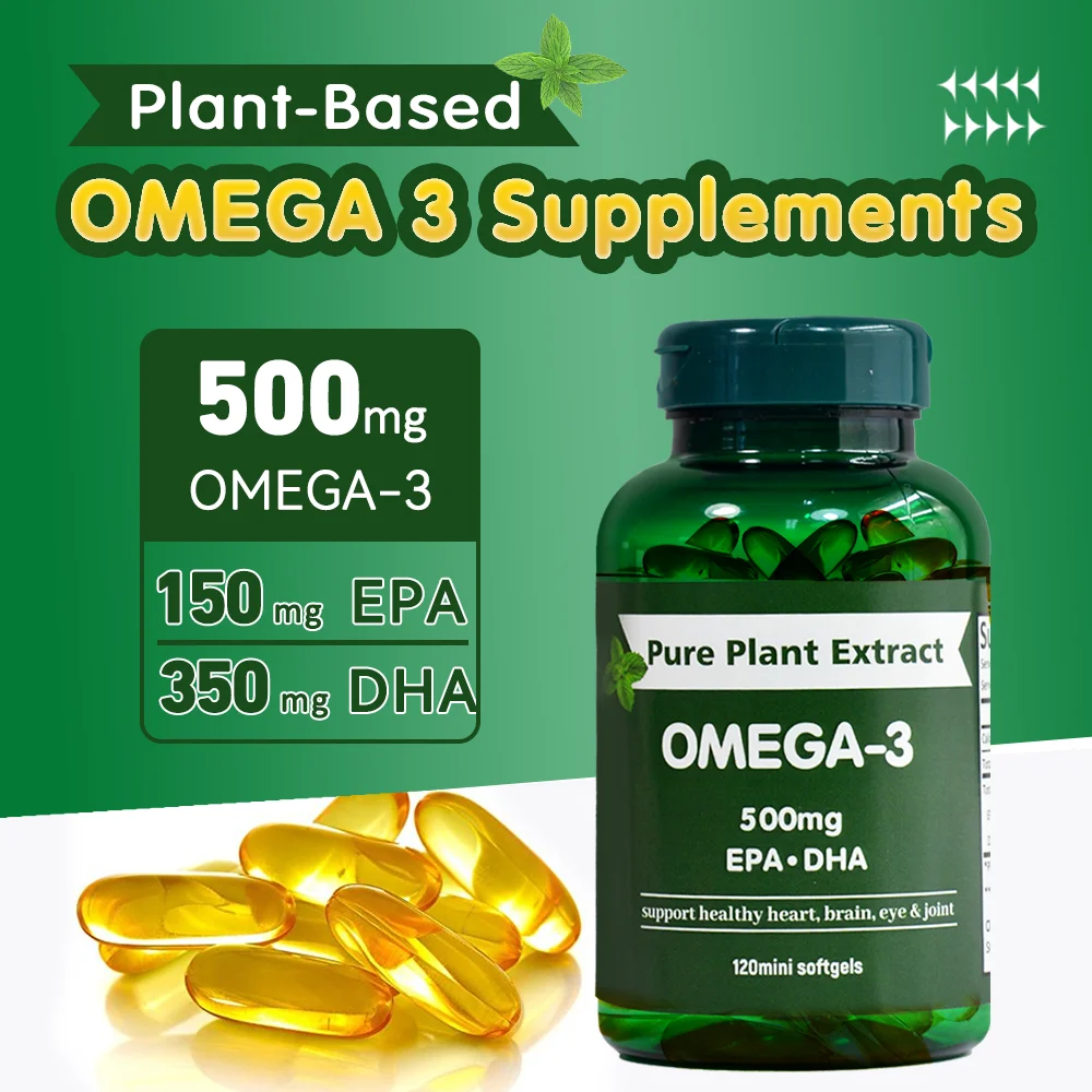 Vegan Omega 3 Dha + Dpa Softgels Capsule Premium Free Fish Oil