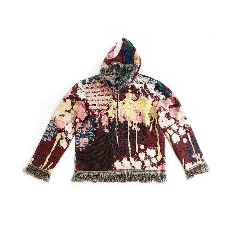 Customtapestry Hoodies Sweatshirt Tapestry Woven Patches Clothing Pullover Men Sweater Buy