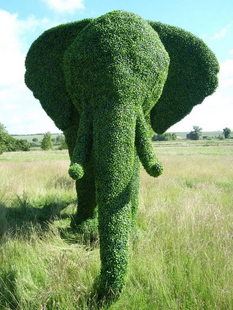 ARTIFICIAL TOPIARY ANIMAL Elephant Customized Garden Grass Decoration UV Simulated Topiary Animal Character