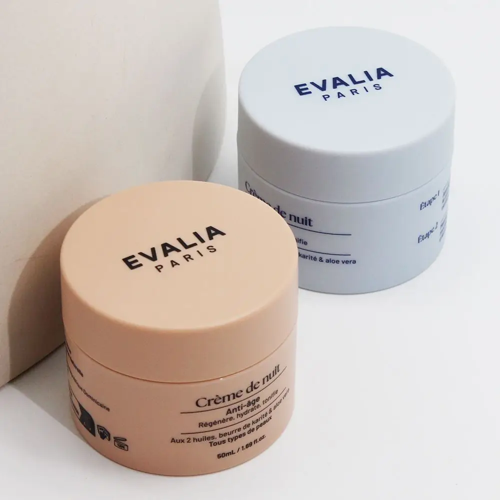 Private Label 50G Face Body Cream Jars Round Plastic Cream Jar