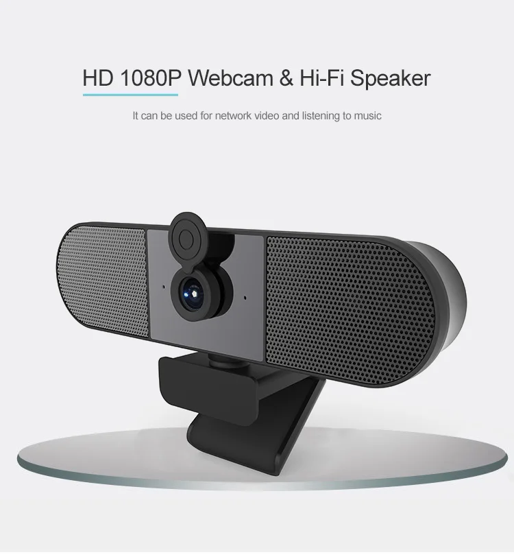 60FPS 1080P HD Autofocus USB Camera 4K 3 In 1 Conference Webcams With 2 CCTV System Speakers And Microphone