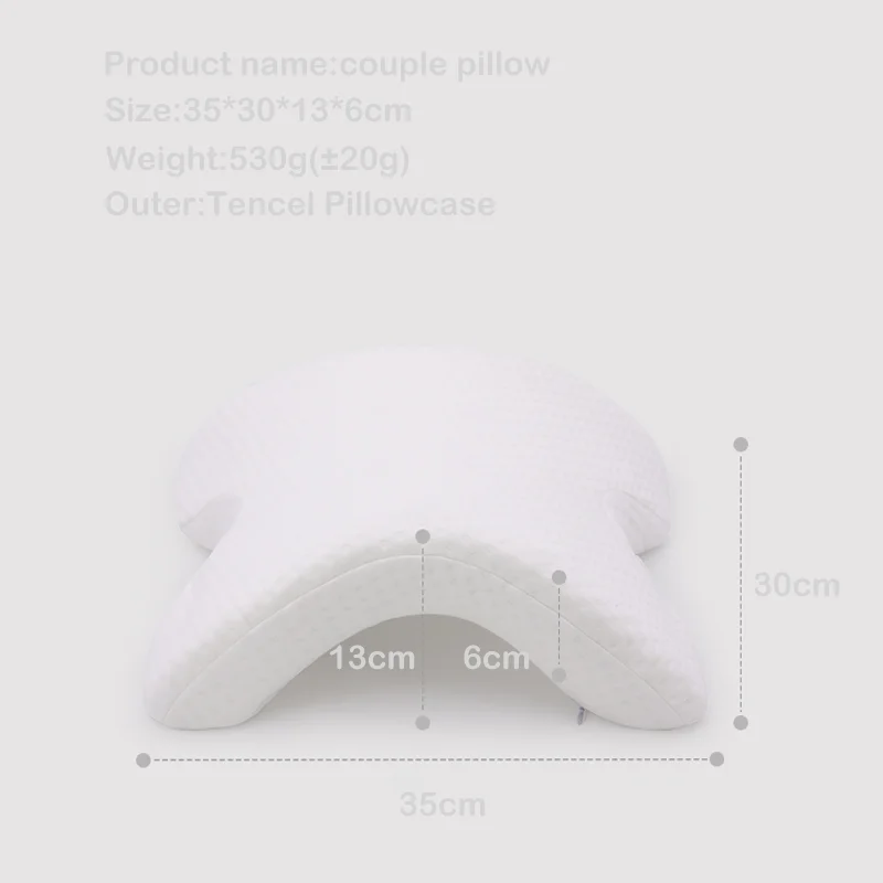 Slow Rebound Pressure Couple Pillow With Arm Hole Sleeping Pillow