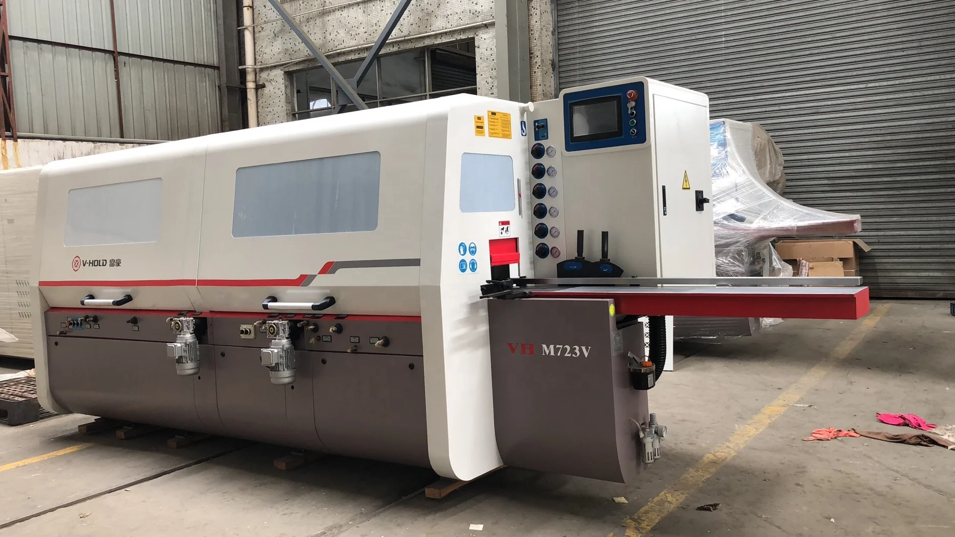 Automatic Feeding 4 Side Moulder Four Sided Wood Planer With Conveyor