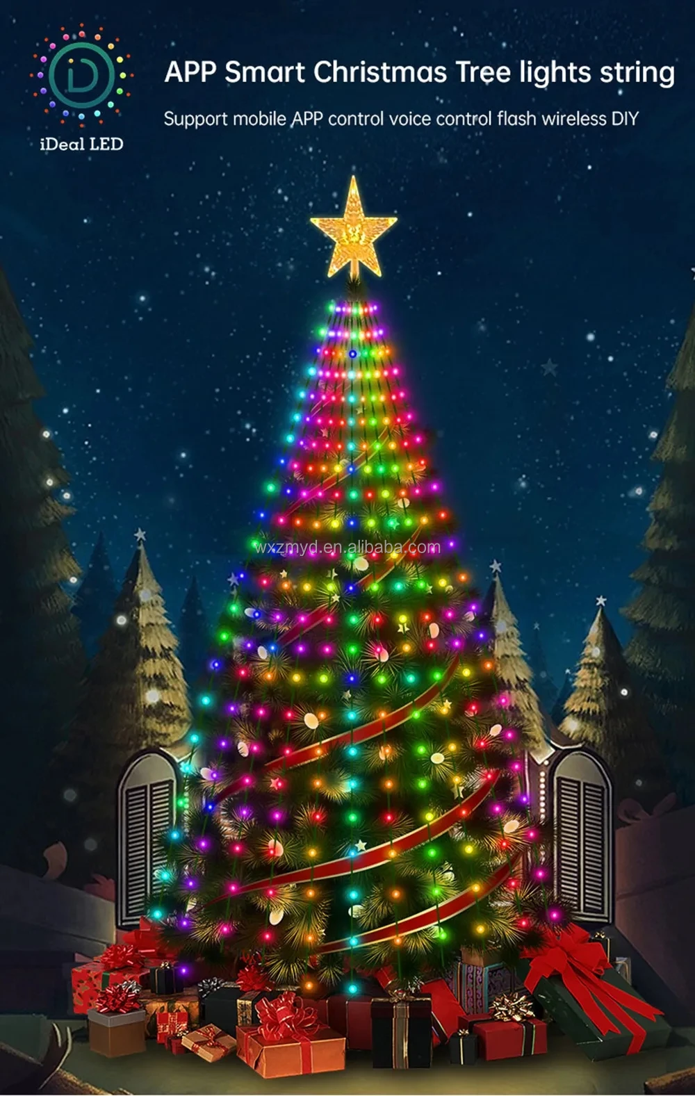 LED Smart Christmas Tree Lights - Multicolor Fairy Star String