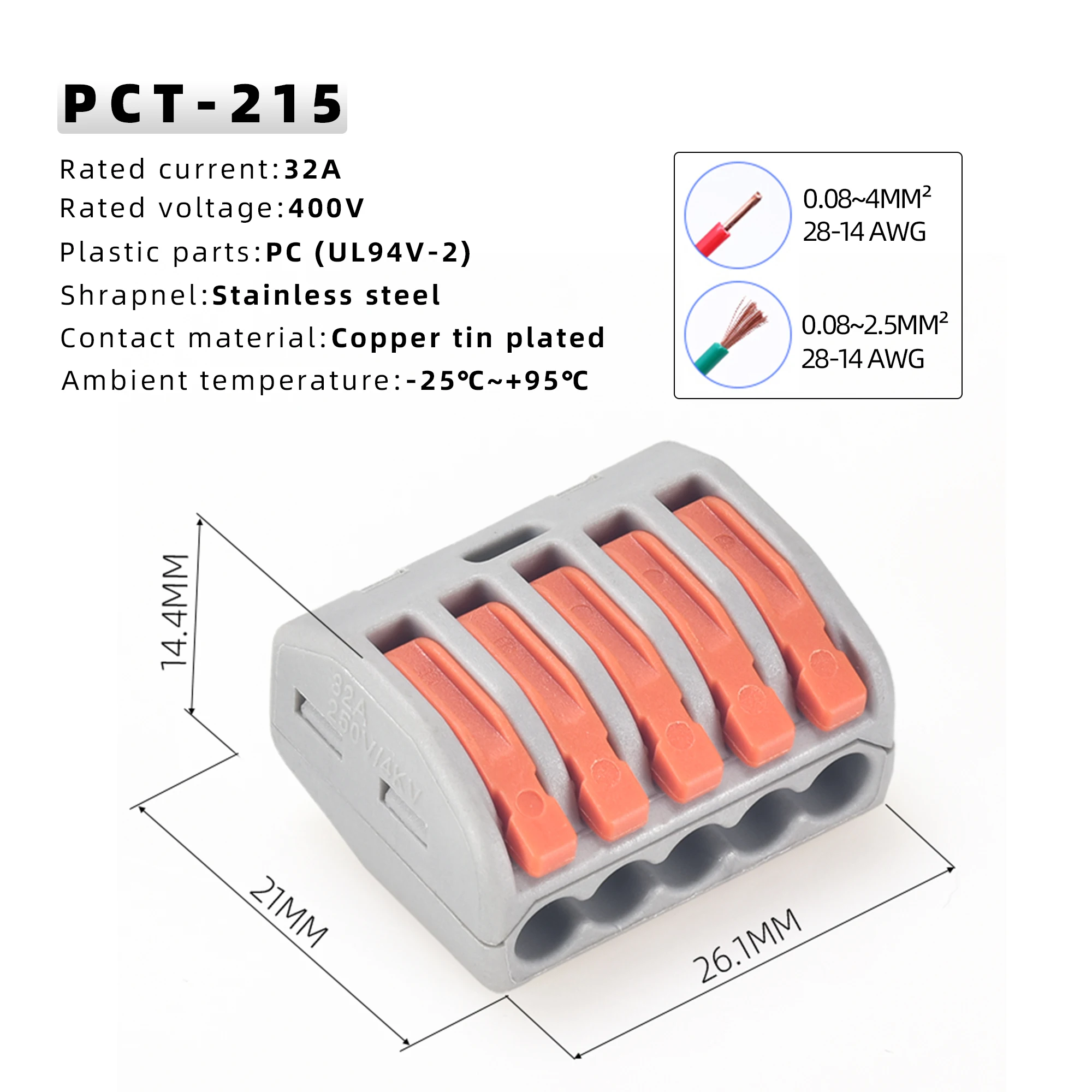 kejian direct factory wire in connectors CMK 412 wire push connector Wire terminal pin connector