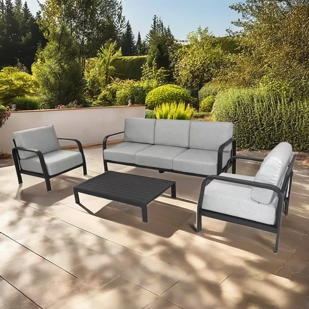 Modern Outside Furniture Lounge Sofa Garden Set Aluminum Terrace Furniture Garden Sofa Set Outdoor Furniture supplier