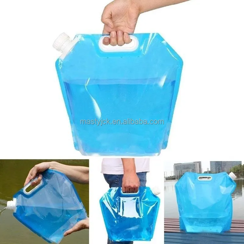 Outdoor Portable Folding Water Bag Cycling Travel Camping Soft Water Storage Bag 10L Large Capacity Water Storage Bag