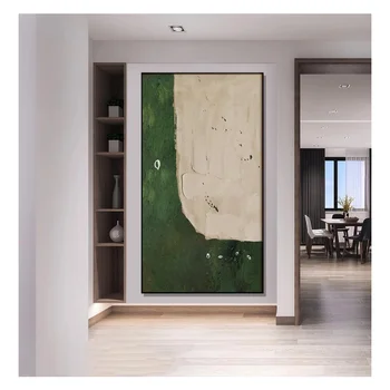 dropshipping Living Room Floating Frame Abstract thick pigment Modern Wall Art Work Oil Paintings Canvas