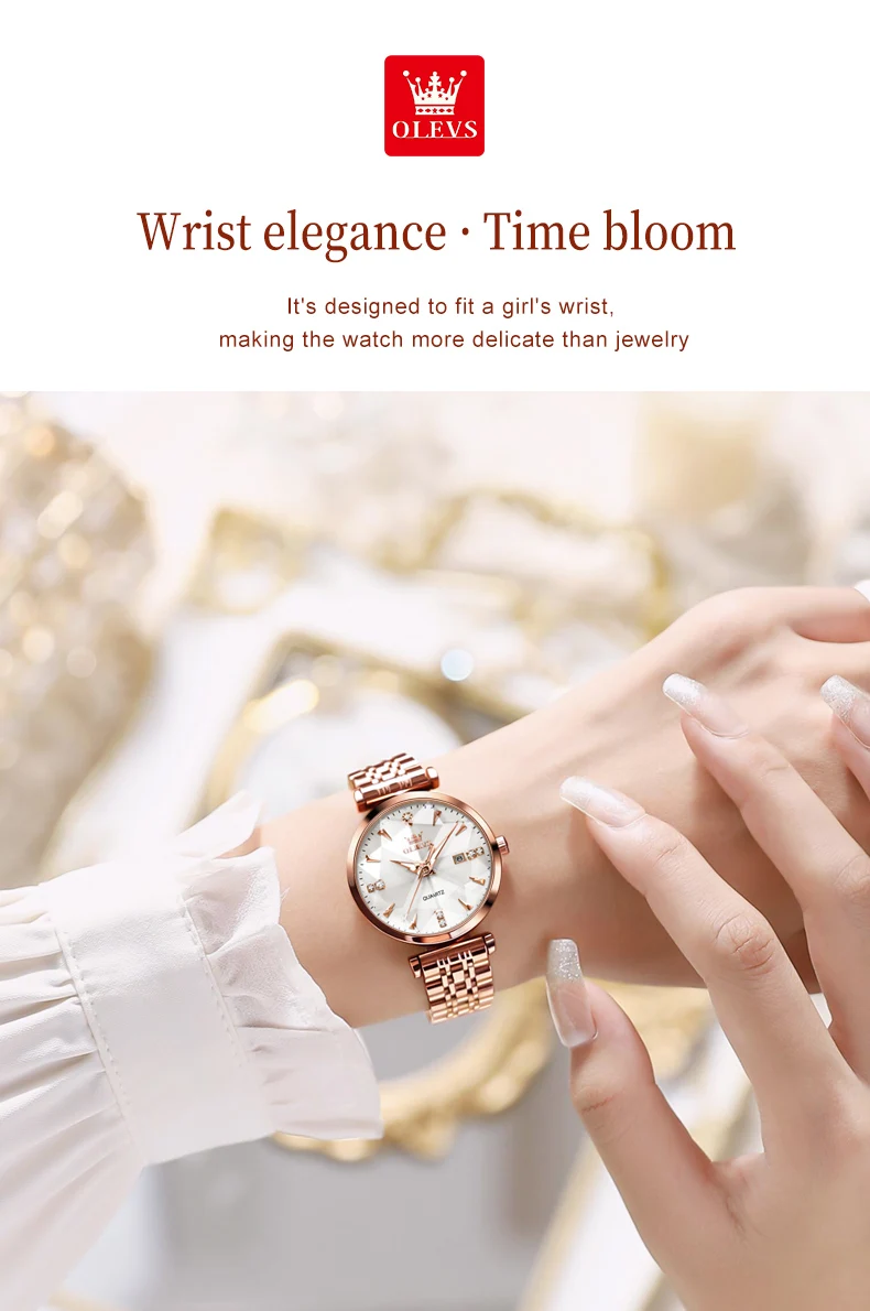 OLEVS 5536 Fashion Elegant Fancy Famous Designer Waterproof Stainless Steel Female Wrist Luxury Brand Ladies Quartz Women Watch
