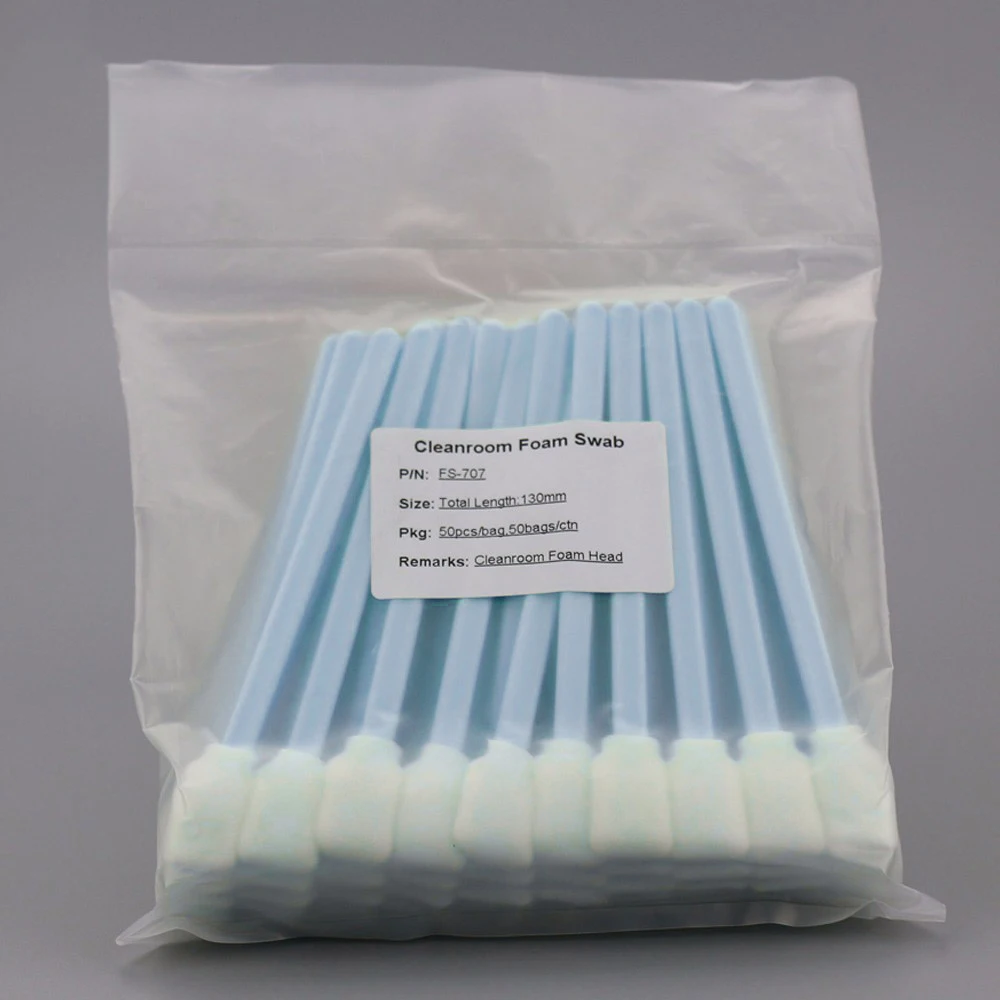 Cleanroom Foam Cleaning Swab Sticks (1,000 pcs, Large Rectangular Foam